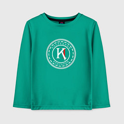 Лонгслив хлопковый детский Последний Критерий Лого, цвет: зеленый