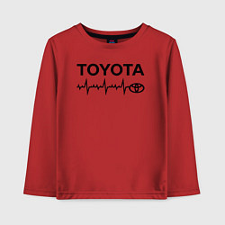 Лонгслив хлопковый детский Любимая Тойота, цвет: красный