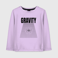 Лонгслив хлопковый детский Gravity и пространственная сетка, цвет: лаванда