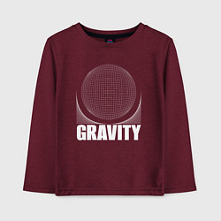 Детский лонгслив Gravity надпись и шар