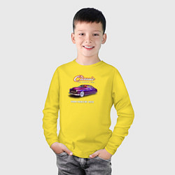 Лонгслив хлопковый детский Американский олдтаймер Ford Mercury, цвет: желтый — фото 2