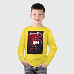 Лонгслив хлопковый детский Music world наушники, цвет: желтый — фото 2