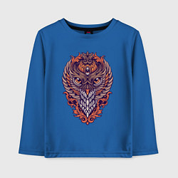 Лонгслив хлопковый детский Cool owl, цвет: синий