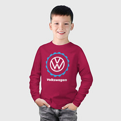 Лонгслив хлопковый детский Volkswagen в стиле Top Gear, цвет: маджента — фото 2
