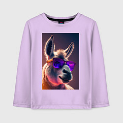 Детский лонгслив Лама в очках