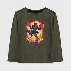 Детский лонгслив Злодей танцует с книгами