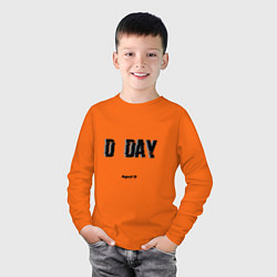 Лонгслив хлопковый детский D DAY Agust D, цвет: оранжевый — фото 2