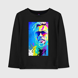 Детский лонгслив Brad Pitt - sketch - pop art