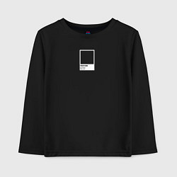 Лонгслив хлопковый детский Pantone Best Color, цвет: черный