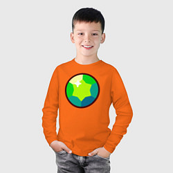 Лонгслив хлопковый детский Бравл Старс - Гем, цвет: оранжевый — фото 2