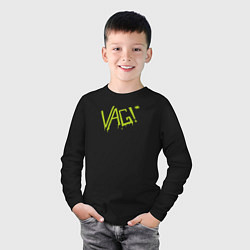 Лонгслив хлопковый детский VAG Tag, цвет: черный — фото 2