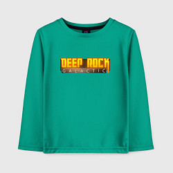 Лонгслив хлопковый детский Deep Rock Galactic logo, цвет: зеленый