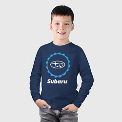 Лонгслив хлопковый детский Subaru в стиле Top Gear, цвет: тёмно-синий — фото 2