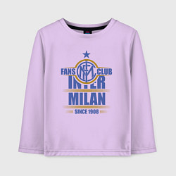 Лонгслив хлопковый детский Inter Milan fans club, цвет: лаванда