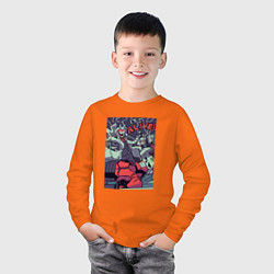 Лонгслив хлопковый детский Its alive - Helltaker, цвет: оранжевый — фото 2