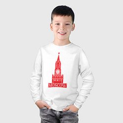 Лонгслив хлопковый детский Kremlin Moscow, цвет: белый — фото 2