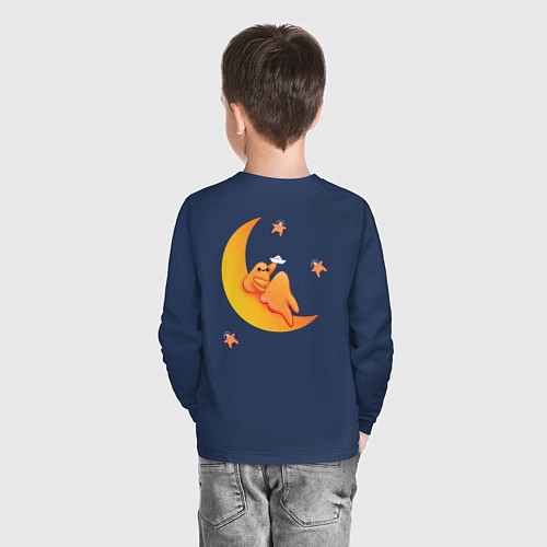 Детский лонгслив Сияй как звезды над нами / Тёмно-синий – фото 4