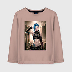 Лонгслив хлопковый детский Jinx model, цвет: пыльно-розовый