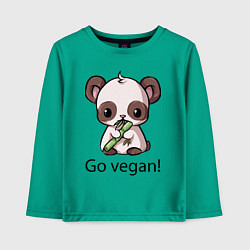 Детский лонгслив Go vegan - motto