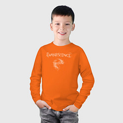 Лонгслив хлопковый детский Эванесенс, цвет: оранжевый — фото 2