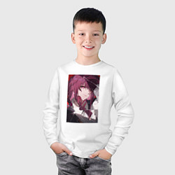 Лонгслив хлопковый детский Кафка за стеклом, цвет: белый — фото 2