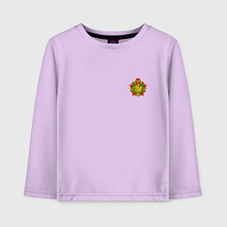 Лонгслив хлопковый детский Орден отличника погранвойск - мини, цвет: лаванда