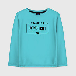 Лонгслив хлопковый детский Dying Light gaming champion: рамка с лого и джойст, цвет: бирюзовый