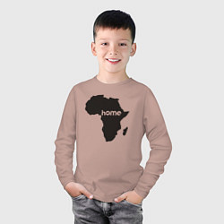 Лонгслив хлопковый детский Africa home, цвет: пыльно-розовый — фото 2