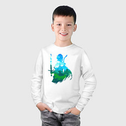 Лонгслив хлопковый детский Персонаж Линк, цвет: белый — фото 2