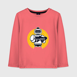 Детский лонгслив Ретро робот с автоматом