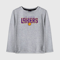 Лонгслив хлопковый детский Team Lakers, цвет: меланж