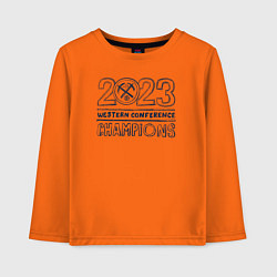 Лонгслив хлопковый детский 2023 Denver Nuggets, цвет: оранжевый
