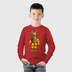 Лонгслив хлопковый детский Странный Фредди, цвет: красный — фото 2