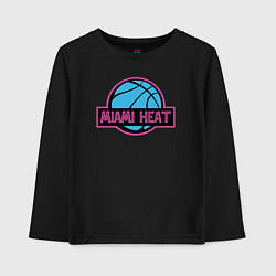 Лонгслив хлопковый детский Miami Heat team, цвет: черный