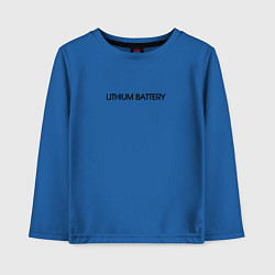 Лонгслив хлопковый детский Lithium Battery, цвет: синий
