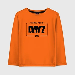 Лонгслив хлопковый детский DayZ gaming champion: рамка с лого и джойстиком, цвет: оранжевый