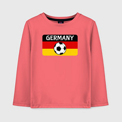 Лонгслив хлопковый детский Football Germany, цвет: коралловый