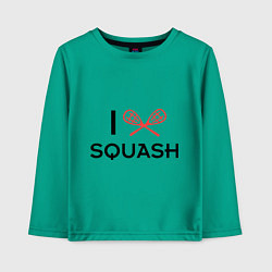 Лонгслив хлопковый детский I Love Squash, цвет: зеленый