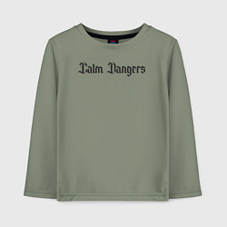 Лонгслив хлопковый детский Calm dangers black 2 side, цвет: авокадо