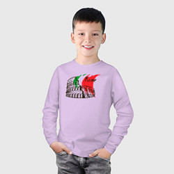 Лонгслив хлопковый детский Рим Италия, цвет: лаванда — фото 2