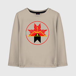 Лонгслив хлопковый детский Завьяловский район, цвет: миндальный