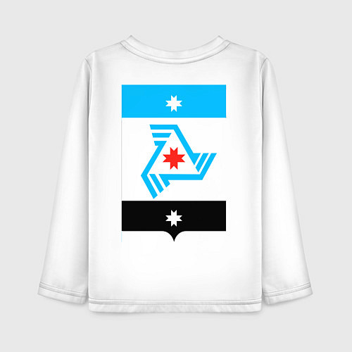 Детский лонгслив Балезинский район / Белый – фото 2