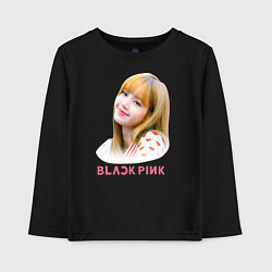 Лонгслив хлопковый детский Lisa Blackpink, цвет: черный