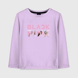 Детский лонгслив Blackpink logo Jisoo Lisa Jennie Rose