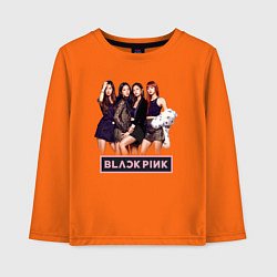 Лонгслив хлопковый детский Rose Blackpink kpop, цвет: оранжевый