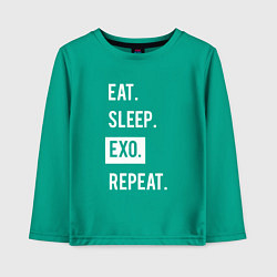 Детский лонгслив Eat Sleep EXO Repeat