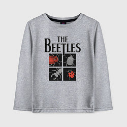 Лонгслив хлопковый детский Beetles, цвет: меланж