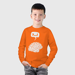 Лонгслив хлопковый детский Штурм мозга, цвет: оранжевый — фото 2