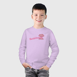Лонгслив хлопковый детский Barbenheimer, цвет: лаванда — фото 2