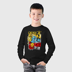 Лонгслив хлопковый детский Аниме Ван Пис персонажи, цвет: черный — фото 2